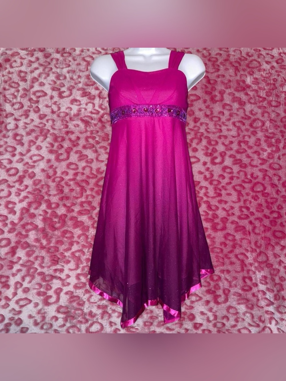 vintage y2k Speechless pink + purple glitter fairy dress